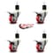 Service Caster 3'' Red Poly Swivel 1-7/8'' Expanding Stem Caster Set Total Lock Brake, 4PK SCC-EXTTL20S314-PPUB-RED-178-4 - alternate 2